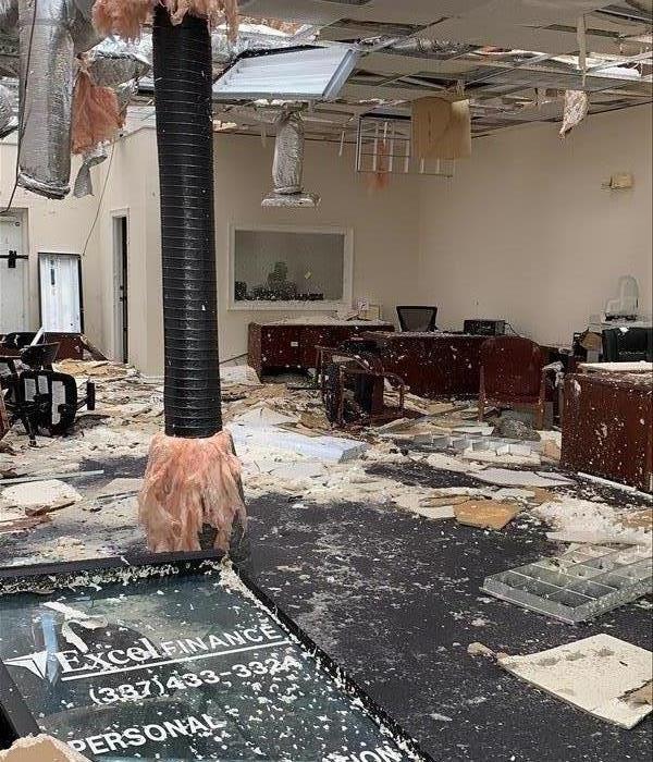 Storm Damage Lake Charles Office Building 